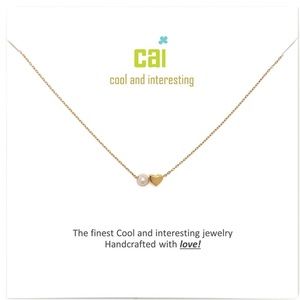 CAI Gold Peal-June Mini Birthstone Chain Necklace